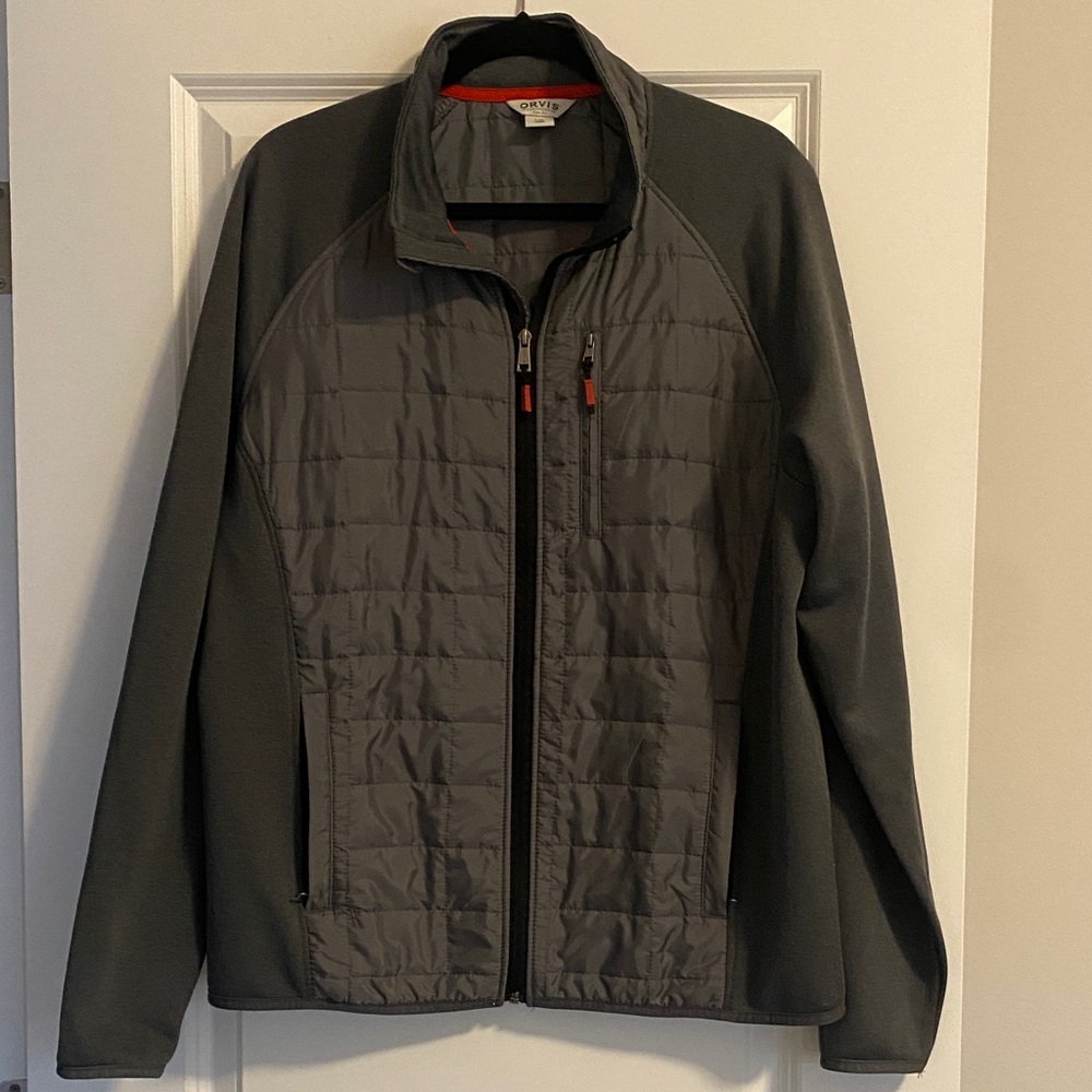 Orvis Men's Dark Gray Lightweight Jacket - Like New! Size L Large